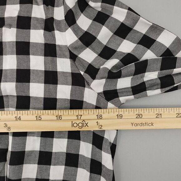 Madewell Wrap Front Shirt Medium Buffalo Check Popover - Picture 10 of 11